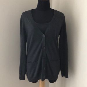 St. John two piece tank and cardigan set